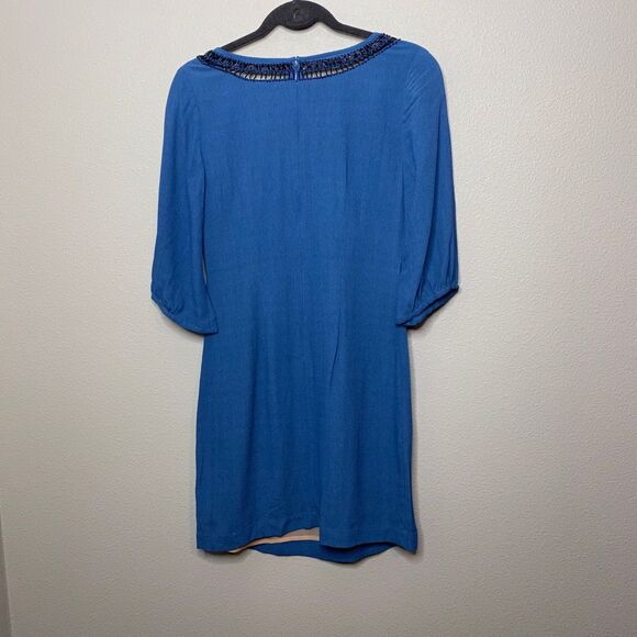 Tracy Reese Blue Embellished Tunic Shift Dress 0 - Picture 4 of 9